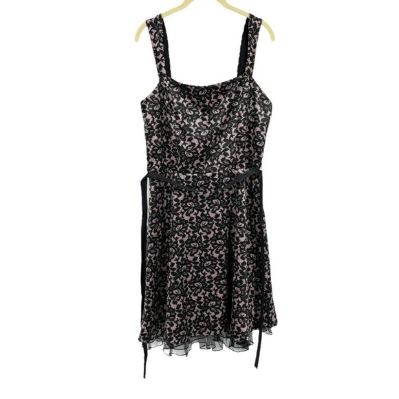 Ruby Rox Y2K Goth Punk black pink lace satin dress - Picture 1 of 14